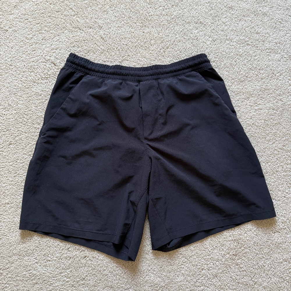 Mens Lululemon Pace Breaker Short 7" Linerless - M - Black